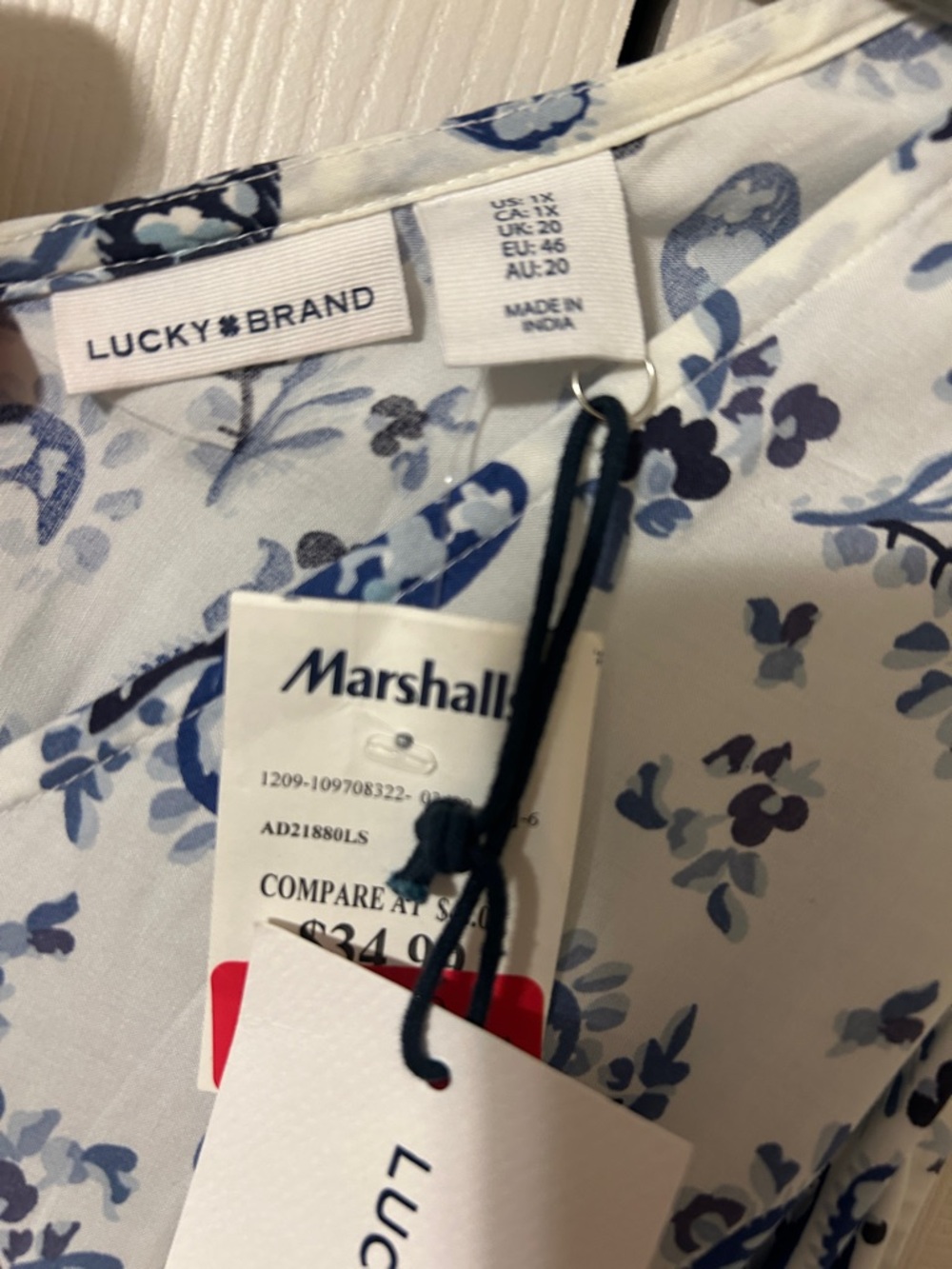 Lucky Brand Maxi Dress 1x - Picture 2 of 10
